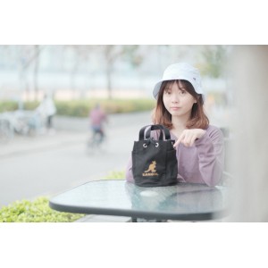 Kangol Flocking Simbol Canvas Bucket Bag- Black 3791